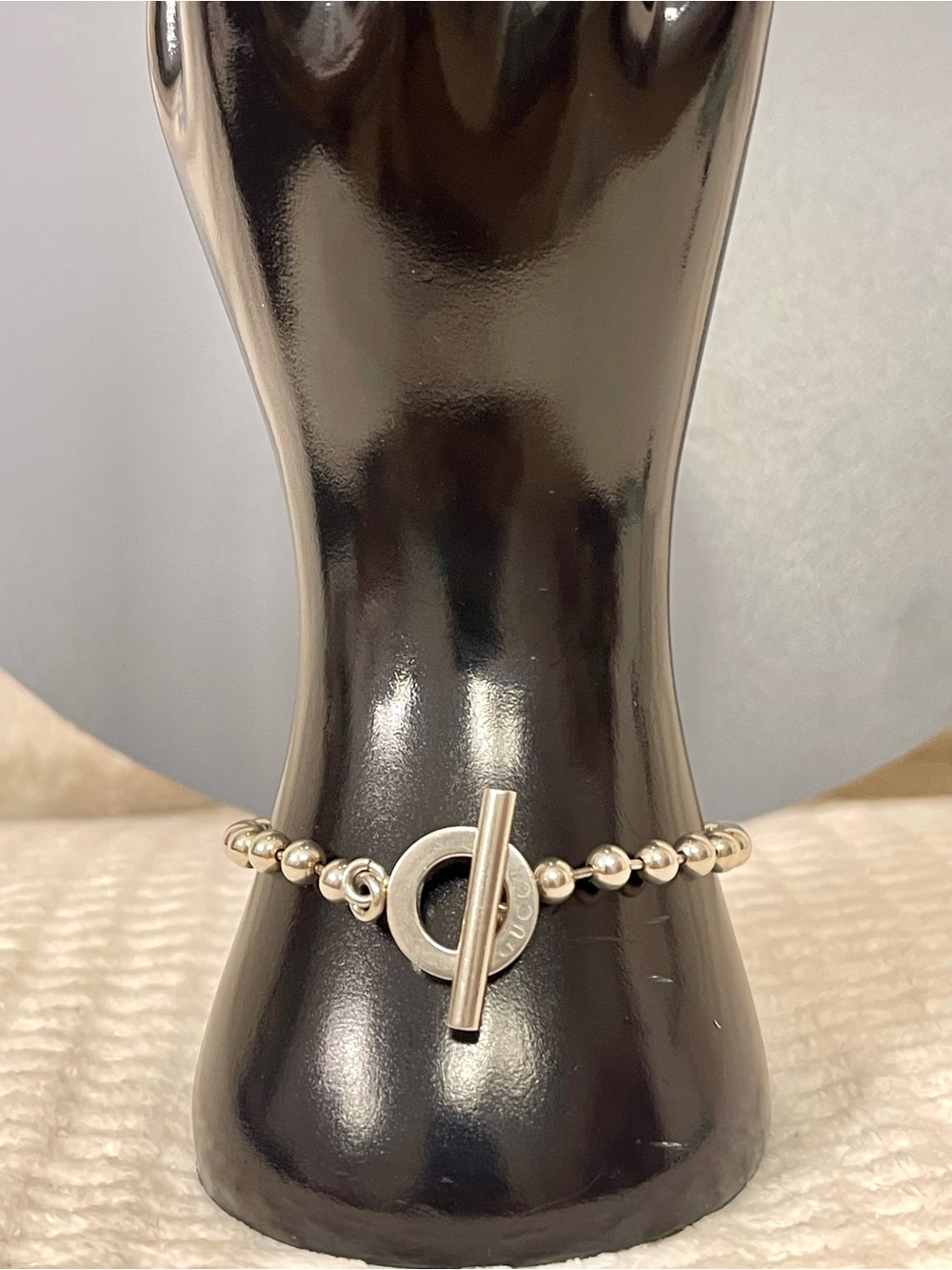 Gucci Silver 925 Ball Chain Bracelet w/ Box & Authenticity Card - Picture 8 of 9